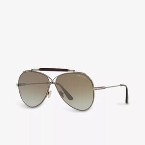 💯- New Authentic TOM FORD FT0818 pilot-frame metal sunglasses